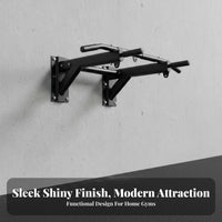 Space-Saving Wall Mounted Pull-up Bar Heavy-Duty Wall Mounted Pull up Bar High Weight Capacity Multifunctional Station Padded Grips for Adults, Athletes, Bodybuilders, Indoor, Strength Training, Bodyweight Exercise, Garage