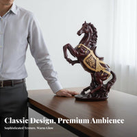 Auspicious Symbolism Chinese Success Horse Figurine Ideal Gift Feng Shui Horse Ornament Lifelike Design for Business Owners, Office, Desktop