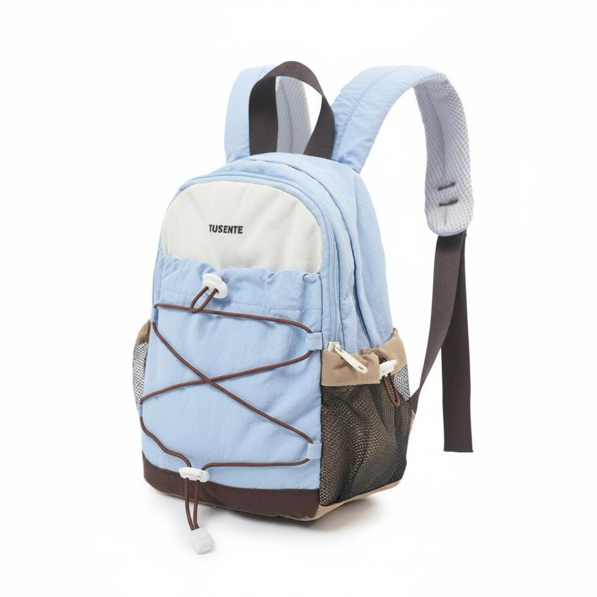 Color Block Design Mini Backpack Compact Small Hiking Backpack Adjustable Padded Straps Daypack Breathable Mesh Back for Girls, Women, Cycling, Commuting