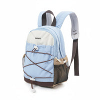 Color Block Design Mini Backpack Compact Small Hiking Backpack Adjustable Padded Straps Daypack Breathable Mesh Back for Girls, Women, Cycling, Commuting