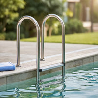 Stainless Steel Pool Ladder Anti-Slip Pool Ladder with Handrails Resistant for in-Ground Pools