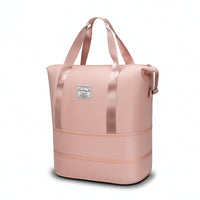 Expandable Travel Bag Large Capacity Travel Bag with Trolley Sleeve Waterproof for Travelers, Weekend Trips, Gym