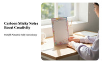 B5 Paper Pad Non-Sticky Cartoon Notepad Beautifully Patterned Tear-off Writing Paper for Stationery Lovers, Teenagers, Desk, Home, Scrapbooking