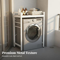 DIY Pegboard Sides over Washing Machine Storage Rack Waterproof over-the-Washer Storage Rack Water-Resistant Washing Machine Shelf Anti-Rust for Balcony, Bathroom