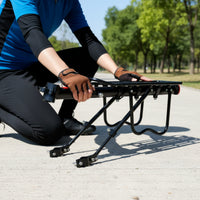 Tubular-Frame Rear Cycle Rack Reflective Rear Bike Rack Lightweight Bike Cargo Carrier Long-Lasting for Commuting