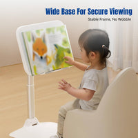 Bedside Kids Reading Stand, Adjustable Foldable Book Holder, Floor Sofa Desktop Table