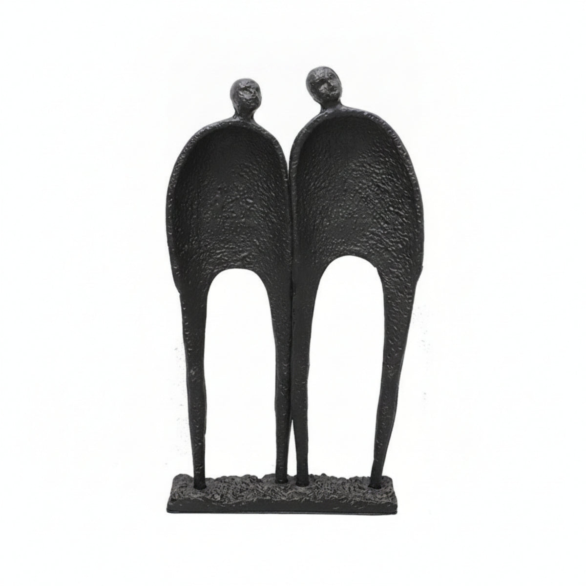 Abstract Human Statue Tabletop Statue Tapered Two-Figure Sculpture Compact Size