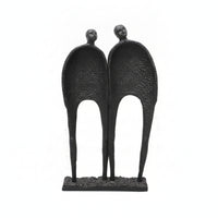 Abstract Human Statue Tabletop Statue Tapered Two-Figure Sculpture Compact Size