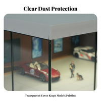 1:64 Scale Car Display Box Dustproof Cover 1/64 Scale Car Garage for Hobbyists