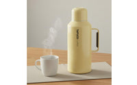 1.5 L Long-Lasting Insulation Large Capacity Hot Water Jug Single-Press Pouring Vacuum Bottle with Handle Leak-Proof Lid Insulated Bottle for Office, Travel