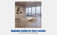 Fiberglass Bench, Outdoor Plaza Seating, Modern Rest Chair for Commercial Spaces