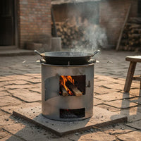 Sturdy Wood Combusting Heater Compact Camping Wood Heater Easy to Set up Outdoor Cooking Gear for Backyard