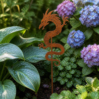 Rustic Iron Garden Stake Decor - Butterfly, Sun, Bee, Bird Designs for Yard & Planter