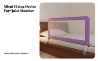 Sturdy Steel Frame Adjustable Height Bed Easy Installation Foldable Bed Safety Silent Folding Infant Bedside Guard Breathable Mesh for Toddlers, Babies, Parents, Nursery, Bedroom, Home