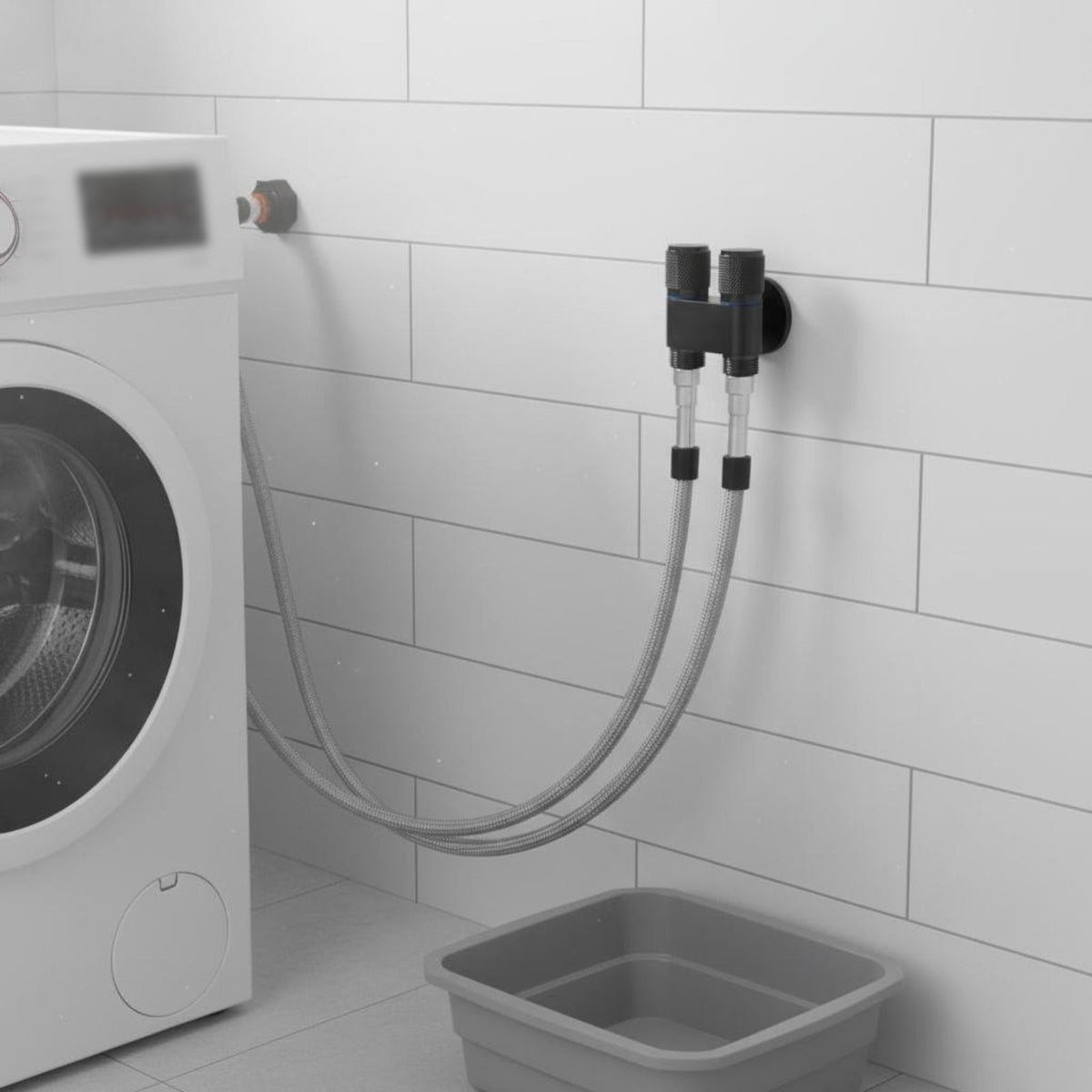Brass Faucet Splitter Easy Installation Double Outlet Connector Leak Connection Double Outlet Adapter for Laundry Room