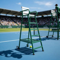 Tennis Umpire Chair with Wheels Elevated Tennis Umpire Chair Portable Sturdy for Umpires, Tournaments