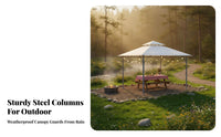 Four-Corner Pavilion Protection Outdoor Gazebo Weather-Resistant Heavy-Duty Event Shelter for Homeowners, Business Owners, Courtyard, Garden, Patio