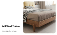 Lowdesign Bed with Upholstered Headboard sturdy Wood Construction Upholstered Bed Frame with Headboard Nordic design Bedroom Furniture for Guesthouse