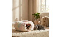 Padded Soft Cat Tunnel Bed Cushioned Cat Tunnel Bed