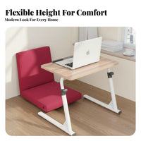 Mobile Laptop Desk Space Saving Mobile Couch Desk Versatile Adjustable Bedside Table for Remote Workers, Professionals, Bedroom, Dorm Room, Study