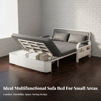 Double-Use Foldable Sofa Bed Multi-Functional Single Sofa Bed Space-Saving Convertible Armchair Adjustable Backrest for Small Apartment Dwellers, Students, Homeowners, Living Room, Balcony, Bedroom, Home Not on Ice