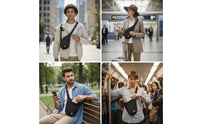 Anti-Theft Crossbody Bag with Electronic Shielding Protection Compact Crossbody Travel Purse Hands-Liberated Passport Pouch Lightweight for Travelers, Minimalists, Commuters, Sightseeing, Daily Commute