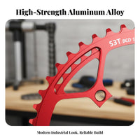 Folding Bike Chainring High-Strength Aluminum Alloy CNC Single Chainring 130 BCD Chainwheel Lightweight Design Anodized Finish