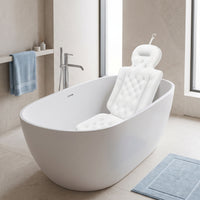 Full Body Bath Pillow Contoured Bathtub Cushion with Hook Bath Mattress Breathable Bathtub Pillow Quilted for Adults, Home Spa