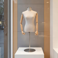 Dress Form Mannequin with Arms Articulated Mannequin Torso with Arms Freestanding Female Torso Display for Boutiques, Photo Studios