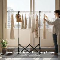 InstallationTool-no-assembly Foldable Clothes Airer Floor-Standing foldable X-Frame Rack space-efficient Storage Garment Stand Space-Saving for Apartment Dwellers, Homeowners, Families, Balcony, Indoors, Small Spaces, out of the packagingdoors