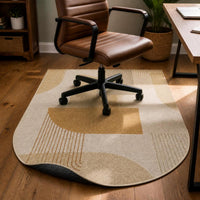 Mid-Century Style Office Chair Mat for Hardwood Floors - Non-Slip & Wear-Resistant Floor Protector