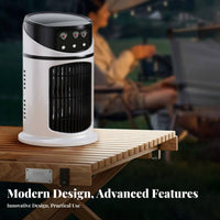 Portable Air Chiller Cools and Humidifies Desktop Air Chiller Multi-Functional Function Desktop Cooling Fan for Students, Office Workers, Dorm Room