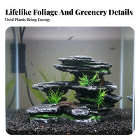 Aquarium Mountain Ornament Landscaping Effect Fish Tank Rock Ornament Artistic Craft Artificial Rockery for Small Aquariums, Terrariums