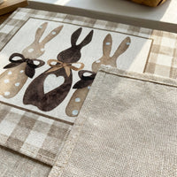 Easter Table Runner 45 x 30 cm Heat-Resistant Table Mat Holiday Dining Table Decor Tabletop Easter Home Decoration for , Kitchen, Restaurant, Party