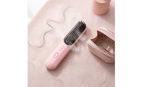 Rechargeable Cordless Hair Straightener Brush Compact Portable Hair Straightener Brush Handheld Fast Heating for Travel, Dorm Room