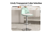 Thick Padded Cushion Adjustable Swivel Bar Stool Modern Design Adjustable Swivel Stool Built-in Footrest Counter Chair Stable Round Base for Nail Technicians, Business Owners, Cafe, Kitchen Island, Dining Room, Reception Desk
