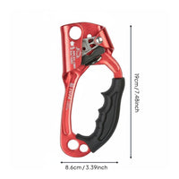 Single-Handed Operation Hand Ascender Anti-Slip Handle Rock Climbing Ascender High-Strength Aluminum Alloy Climbing Rope Grab Lightweight for Climbers, Rescuers, Arborists, Mountaineering, Caving