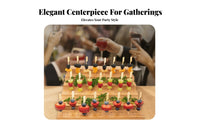 Perforated Tiered Skewer Stand Large Capacity Bamboo Skewer Holder