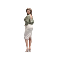 Fashion Model Figurine Hand-Painted Miniature Female Figurine Highly Detailed Miniature Female Figure for Collectors, Hobbyists, Desktop Display