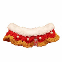 Cute Design Pet Tie Collar Soft & Comfortable Adjustable Yarn Collar Skin-Friendly for Dog Owners, Holiday Dress-up, Daily Wear, Parties