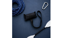 4 Pieces Kayak Fastening Strap Black Woven Textile canoes Fastening Strap Abrasion Resistant Bow Stern Lashing Point