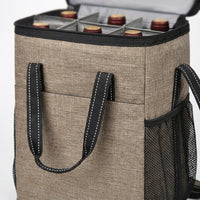 Gift Bag for 6 Bottles with Shoulder Strap, Insulated Oxford Cloth Tote Bag for Travel Picnic, Waterproof Thermal Bag, Handheld Ice Bag Travel