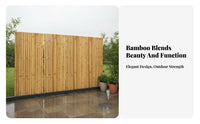 Bamboo Garden Fence Decorative Bamboo Fence Weather Resistant for Homeowners, DIY Enthusiasts, Outdoor, Backyard, Balcony