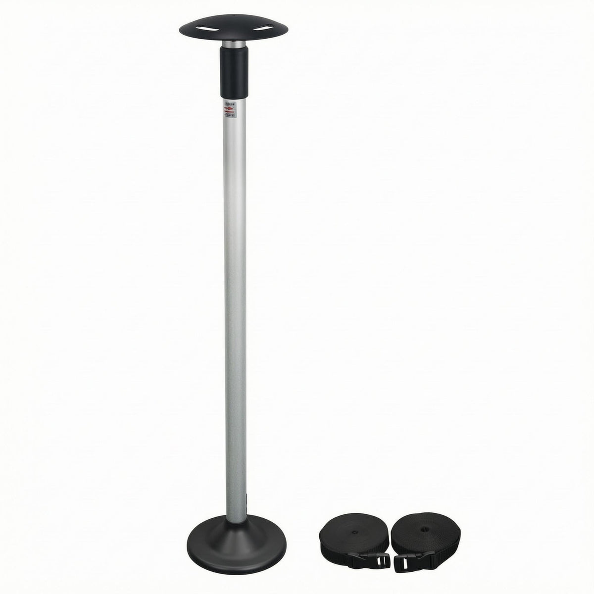 Telescopic Marine Support Pole Wide Flat Base Boat Tarp Support Pole Silver Shaft