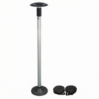 Telescopic Marine Support Pole Wide Flat Base Boat Tarp Support Pole Silver Shaft
