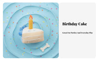 Built-in Squeaker Birthday Cake Dog Toy Soft Birthday Cake Toy for Puppy Owners, Daily Playtime, Indoor Play, Home