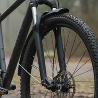 2 Pieces Mountain Bike Mudguard Matte Front Rear Mudguard Set Universal Fit Cycle Water Deflection Guard for Cyclists, Muddy Trails