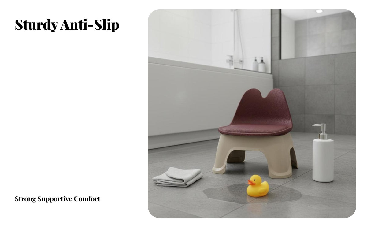 Cute Design toddler's Backrest Stool Easy to Clean toddler's Low Chair sturdy kids' Furniture Non-Slip Feet for Children, young children, Bathroom, Entryway, Playroom, Living Room