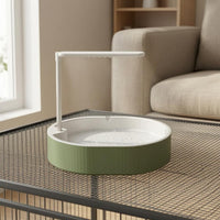 Green and White Parrot Bath Basin Rounded Rectangular Bird Shower Bath Integrated Side Support Parrot Bathtub Clear Tube