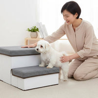 Foldable Dog Stairs Lightweight and Portable Foldable Storage Pet Steps for Cats